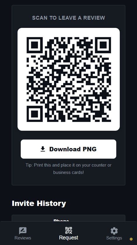TradeTrust On-Site QR Code Review Collector